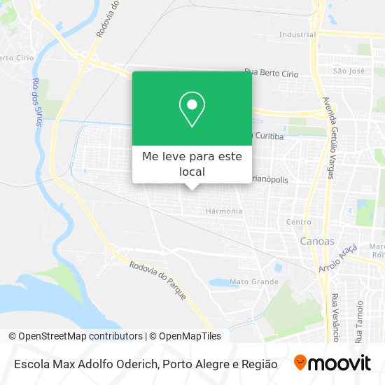 Escola Max Adolfo Oderich mapa