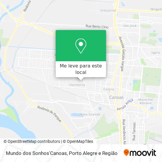 Mundo dos Sonhos'Canoas mapa