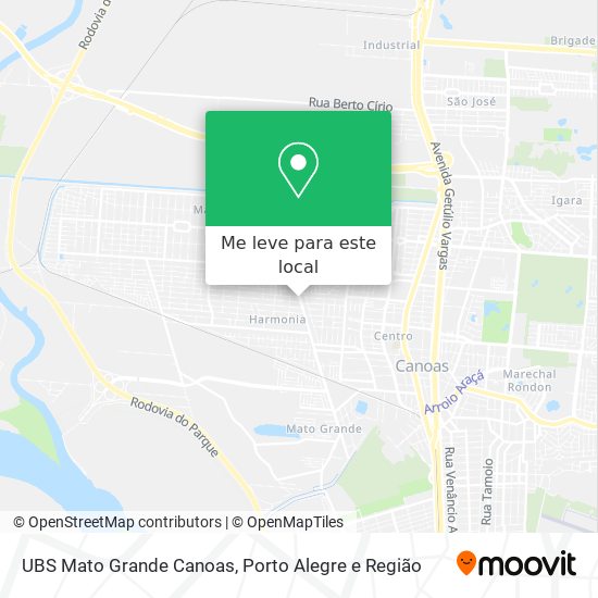 UBS Mato Grande Canoas mapa