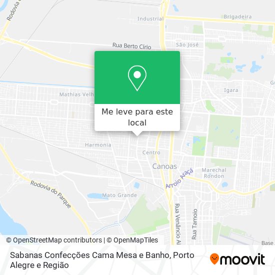 Sabanas Confecções Cama Mesa e Banho mapa