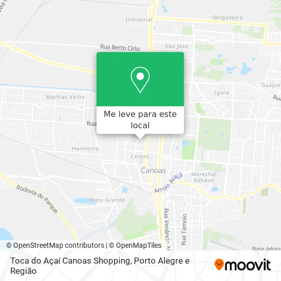 Toca do Açaí Canoas Shopping mapa