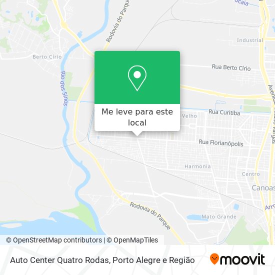 Auto Center Quatro Rodas mapa