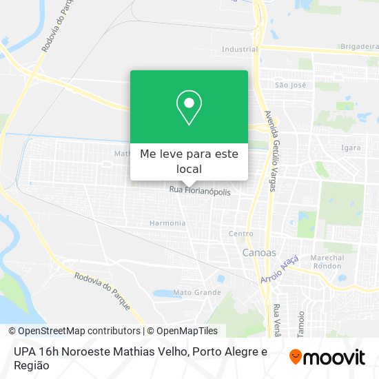 UPA 16h Noroeste Mathias Velho mapa