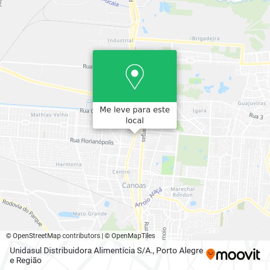 Unidasul Distribuidora Alimentícia S / A. mapa