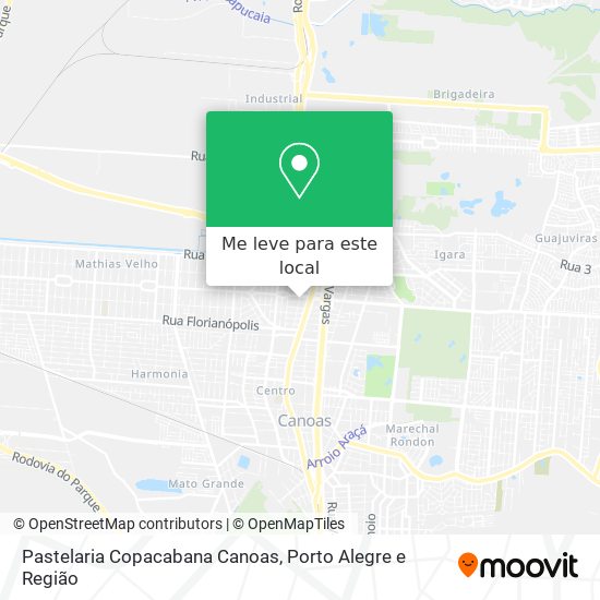 Pastelaria Copacabana Canoas mapa