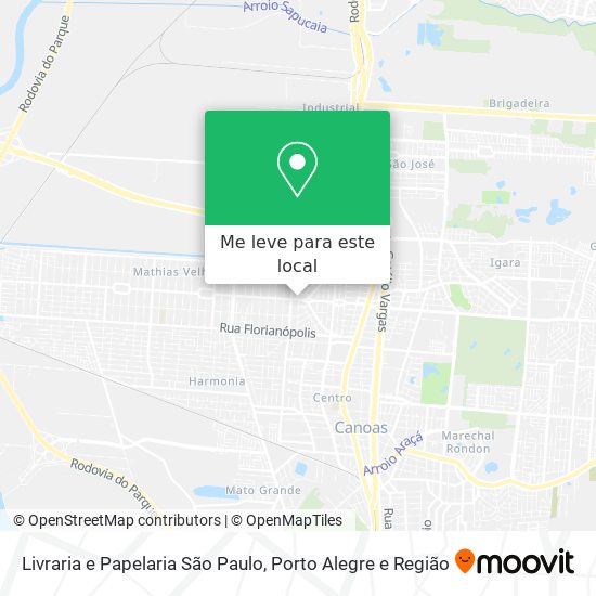 Livraria e Papelaria São Paulo mapa