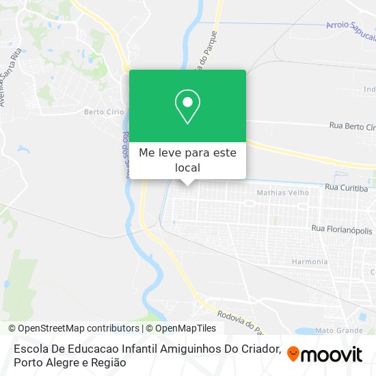 Escola De Educacao Infantil Amiguinhos Do Criador mapa