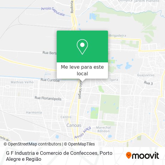 G F Industria e Comercio de Confeccoes mapa