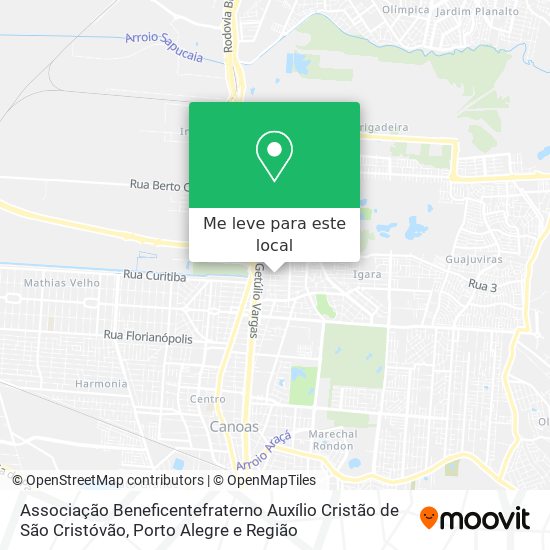 Associação Beneficentefraterno Auxílio Cristão de São Cristóvão mapa