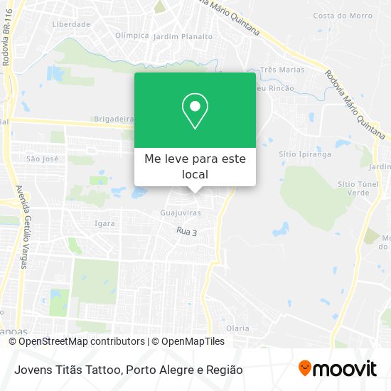 Jovens Titãs Tattoo mapa