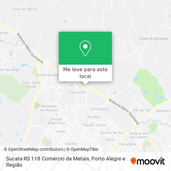Sucata RS 118 Comércio de Metais mapa