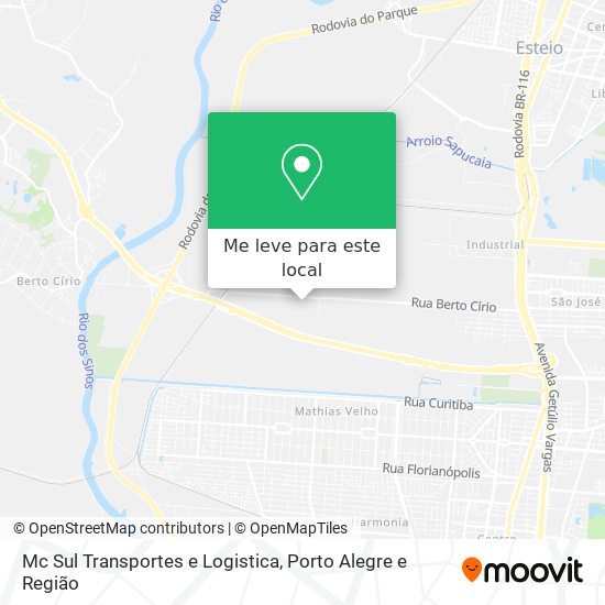 Mc Sul Transportes e Logistica mapa