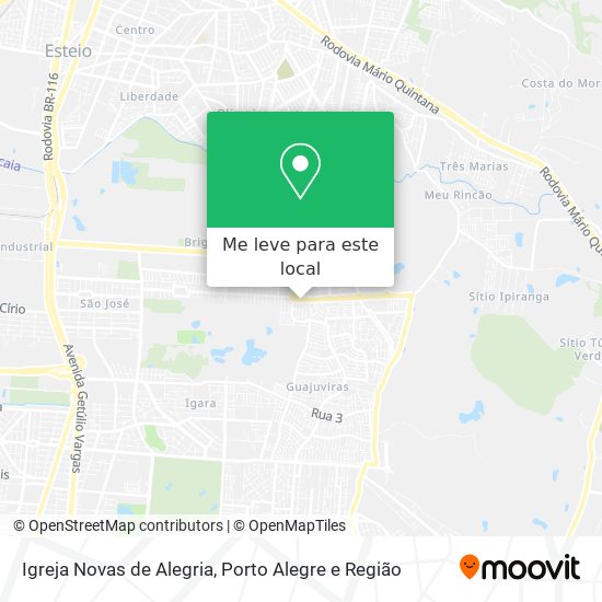 Igreja Novas de Alegria mapa