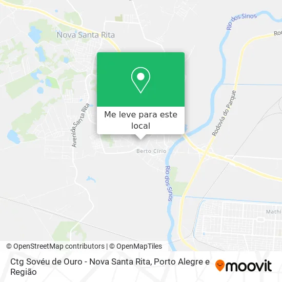 Ctg Sovéu de Ouro - Nova Santa Rita mapa