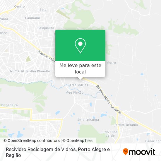 Recividro Reciclagem de Vidros mapa