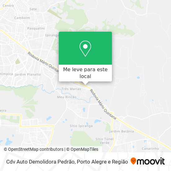 Cdv Auto Demolidora Pedrão mapa
