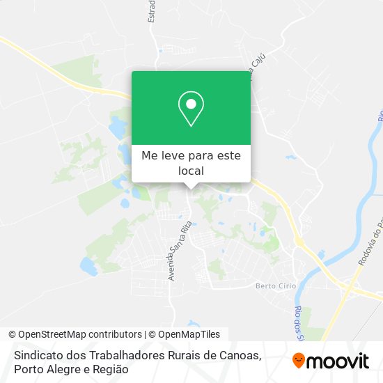 Sindicato dos Trabalhadores Rurais de Canoas mapa