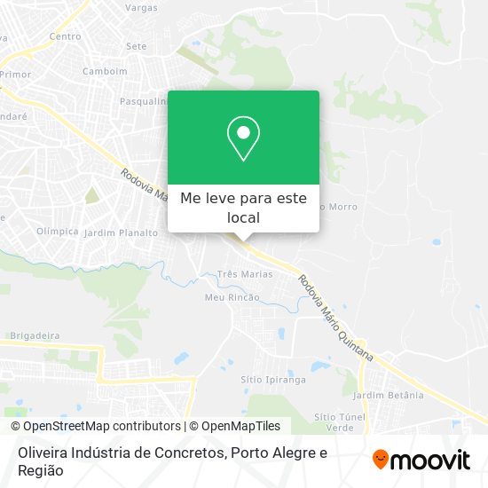 Oliveira Indústria de Concretos mapa