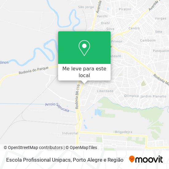 Escola Profissional Unipacs mapa