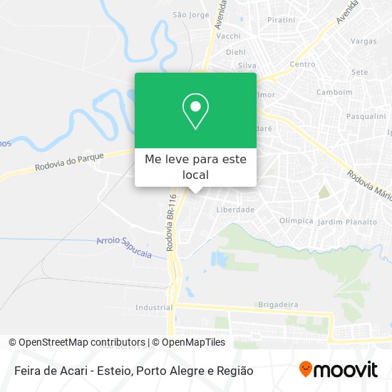 Feira de Acari - Esteio mapa
