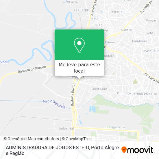 ADMINISTRADORA DE JOGOS ESTEIO mapa