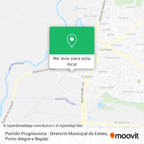 Partido Progressista - Diretorio Municipal de Esteio mapa