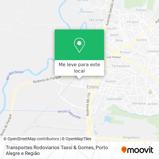 Transportes Rodoviarios Tassi & Gomes mapa