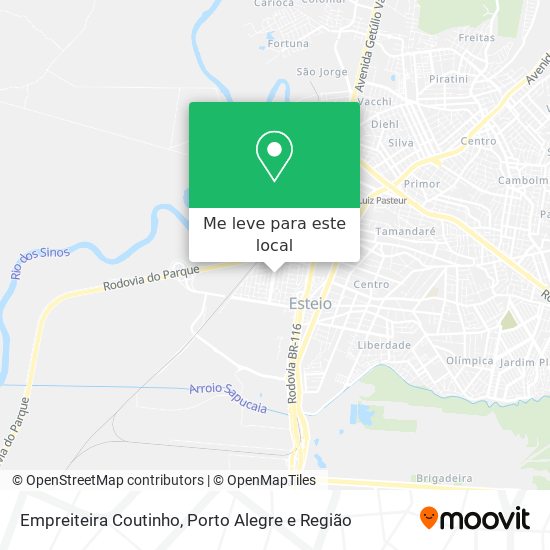 Empreiteira Coutinho mapa