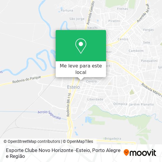 Esporte Clube Novo Horizonte -Esteio mapa