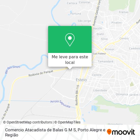 Comercio Atacadista de Balas G M S mapa