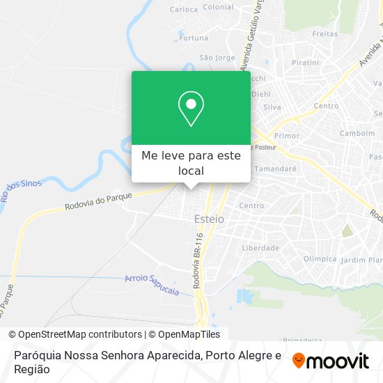 Paróquia Nossa Senhora Aparecida mapa