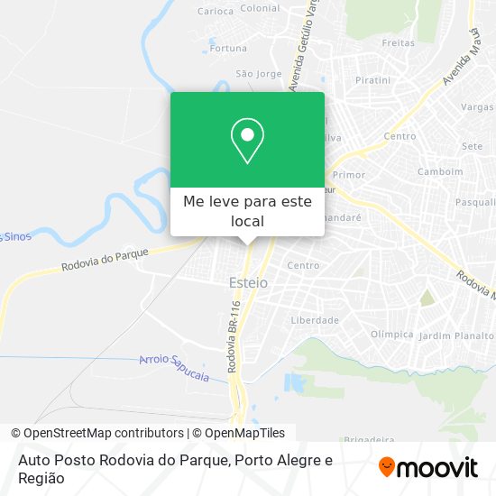 Auto Posto Rodovia do Parque mapa