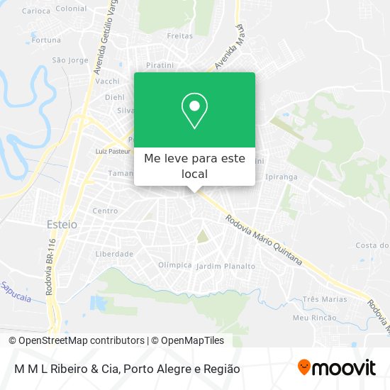 M M L Ribeiro & Cia mapa
