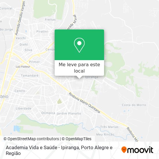 Academia Vida e Saúde - Ipiranga mapa