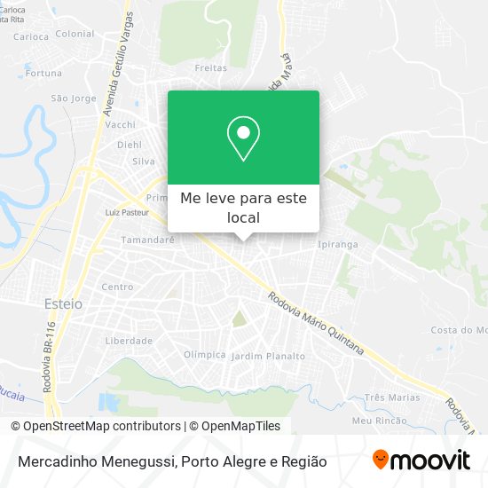 Mercadinho Menegussi mapa