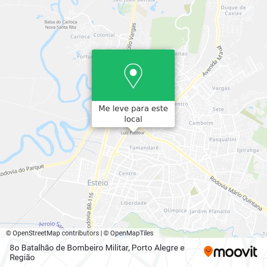 8o Batalhão de Bombeiro Militar mapa