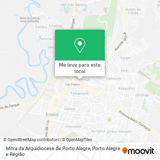 Mitra da Arquidiocese de Porto Alegre mapa