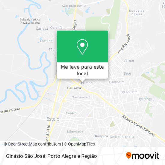 Ginásio São José mapa