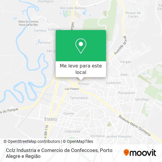 Cclz Industria e Comercio de Confeccoes mapa