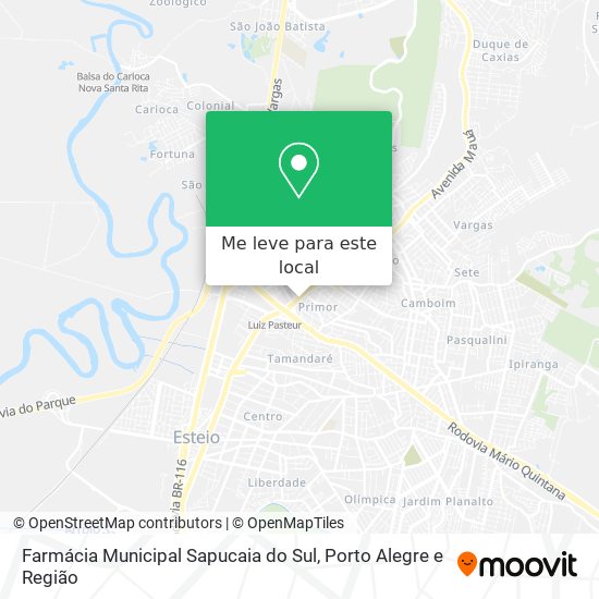 Farmácia Municipal Sapucaia do Sul mapa