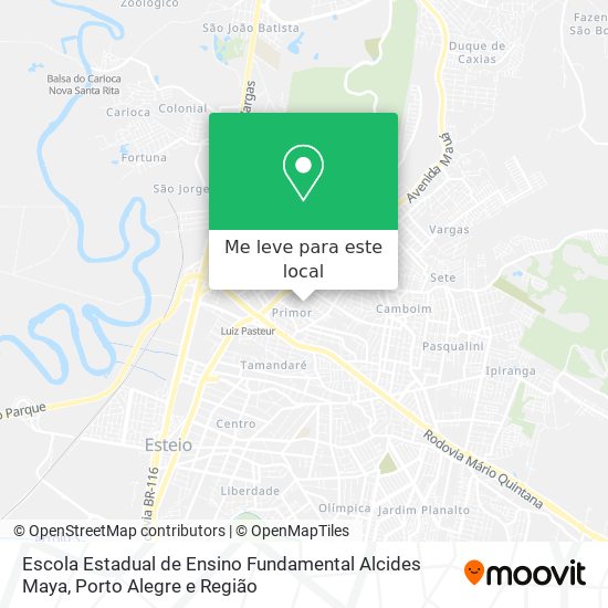 Escola Estadual de Ensino Fundamental Alcides Maya mapa