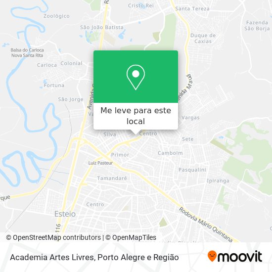Academia Artes Livres mapa