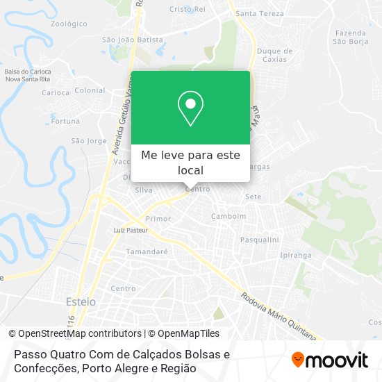 Passo Quatro Com de Calçados Bolsas e Confecções mapa