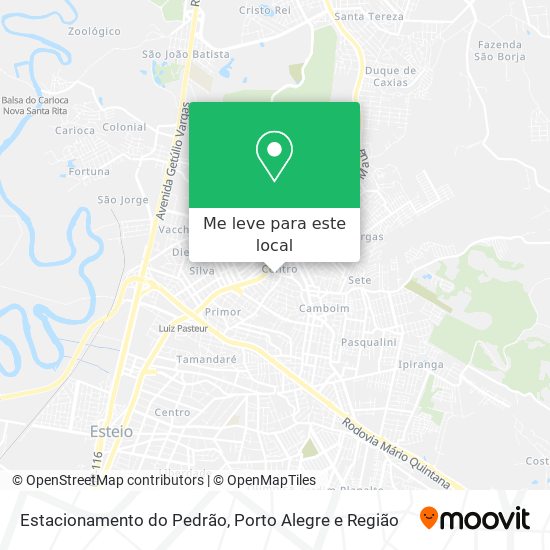 Estacionamento do Pedrão mapa