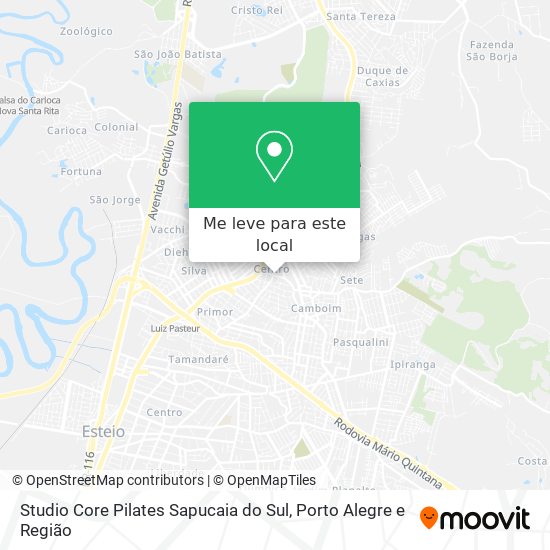 Studio Core Pilates Sapucaia do Sul mapa