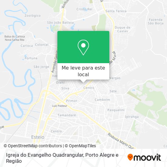 Igreja do Evangelho Quadrangular mapa