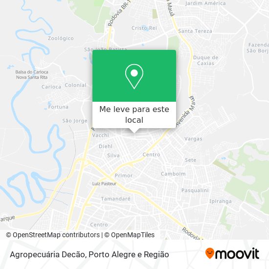 Agropecuária Decão mapa