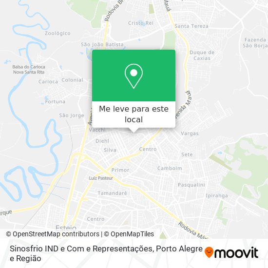 Sinosfrio IND e Com e Representações mapa