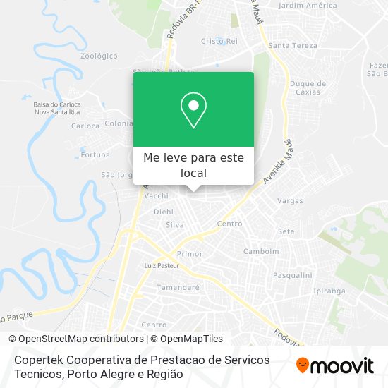 Copertek Cooperativa de Prestacao de Servicos Tecnicos mapa