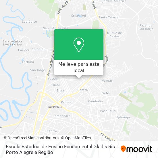 Escola Estadual de Ensino Fundamental Gladis Rita mapa